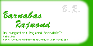 barnabas rajmond business card